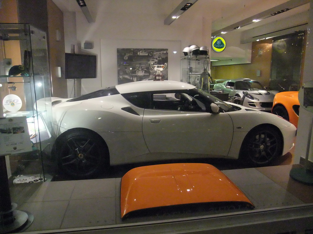 Lotus in a showroom at the Boulevard Albert 1er