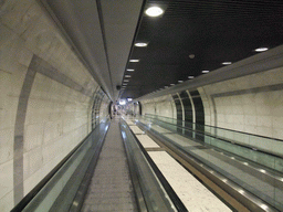 Moving walkway at the Gare de Monaco train station