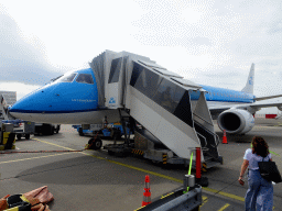 Tim`s KLM airplane at Schiphol Airport