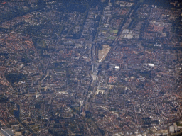 The city center of Tilburg, viewed from the airplane from Amsterdam