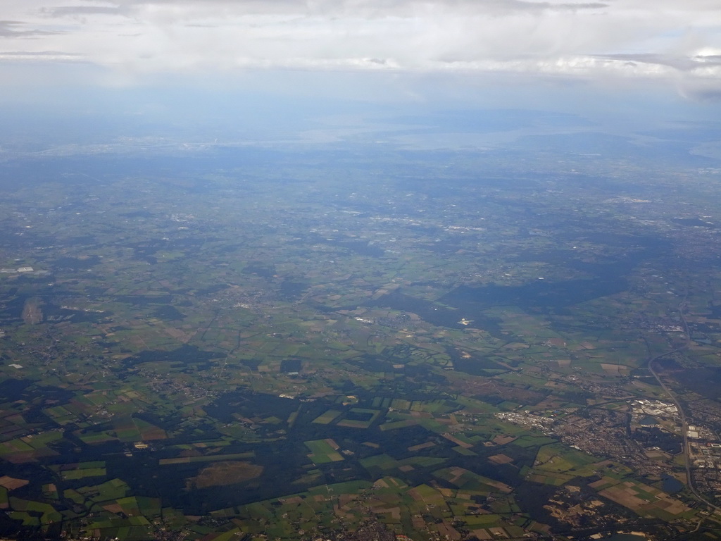 The area south of Tilburg, viewed from the airplane from Amsterdam