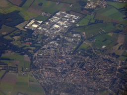 The town of Bladel, viewed from the airplane from Amsterdam