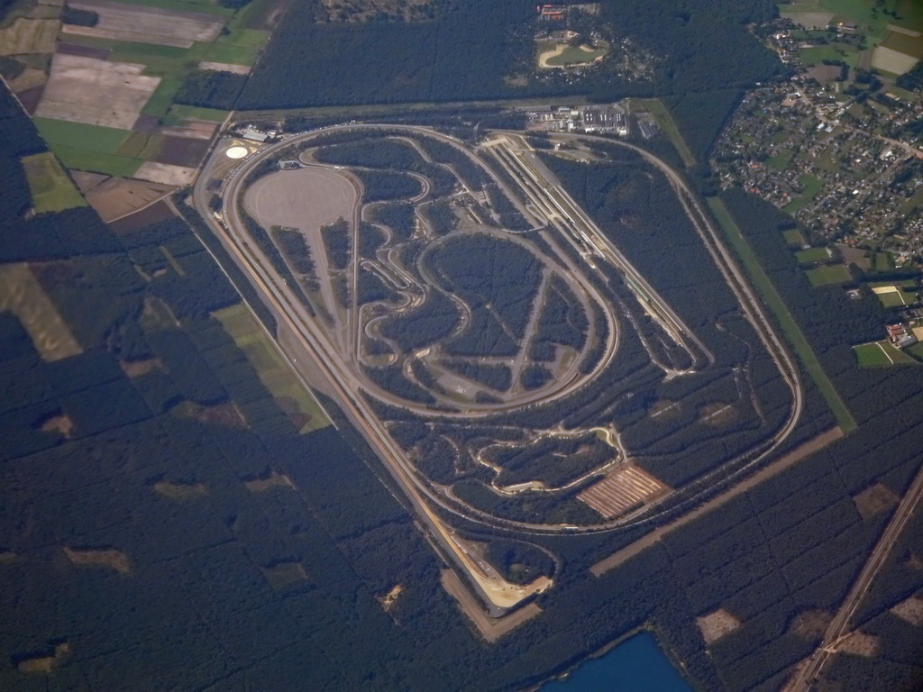The Ford Lommel Proving Ground, viewed from the airplane from Amsterdam