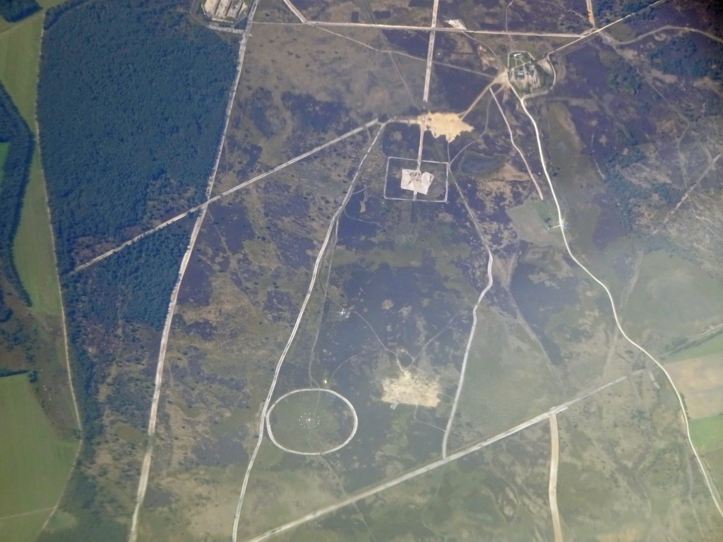 The Helchteren Shooting Range, viewed from the airplane from Amsterdam