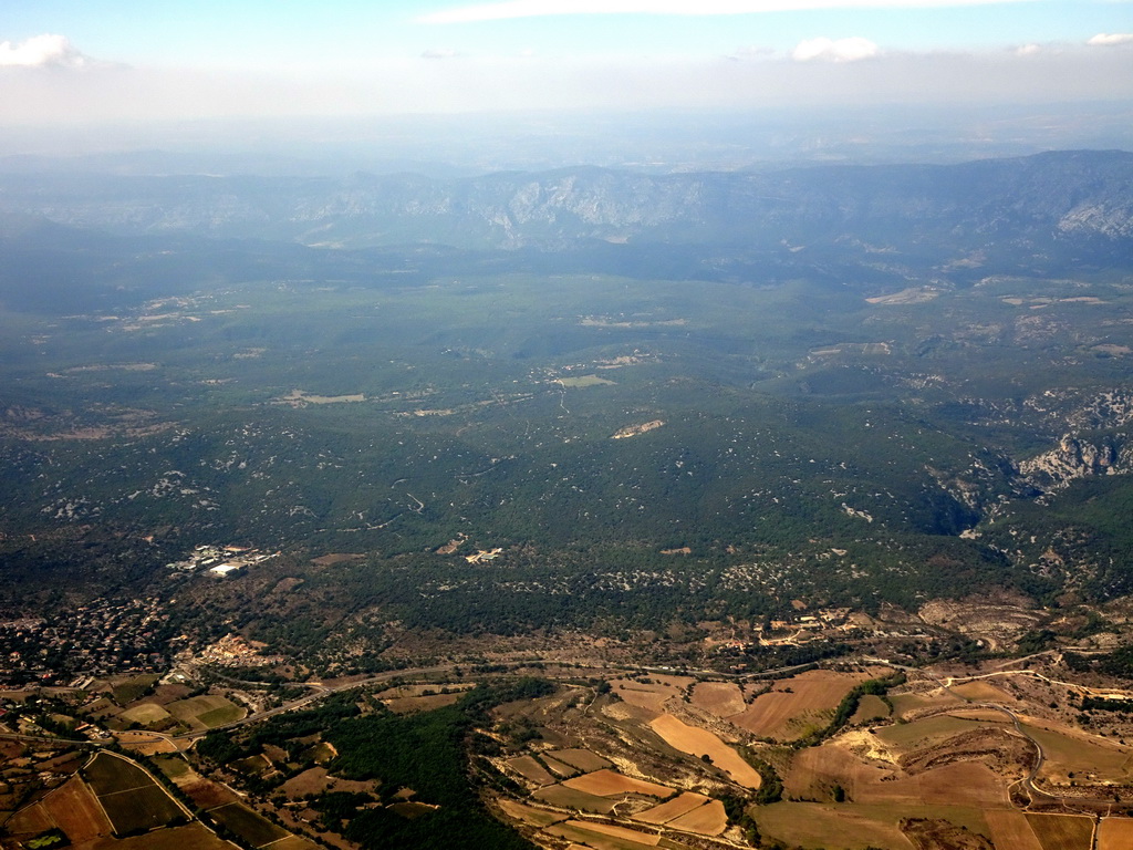 The Cévennes National Park, viewed from the airplane from Amsterdam