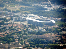 The Altrad Stadium, viewed from the airplane from Amsterdam