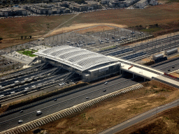 The Montpellier-Sud-de-France Railway Station, viewed from the airplane from Amsterdam