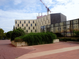 The north side of the Hotel Mercure Montpellier Centre Comédie at the Place d`Aguesseau square