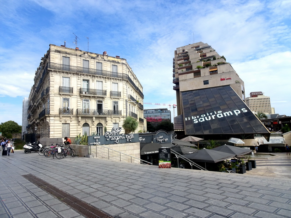 Front of the Tour Le Triangle tower at the Place de la Comédie square