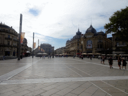 The Place de la Comédie square with the front of the Opéra National de Montpellier and the Cinéma Gaumont Comédie