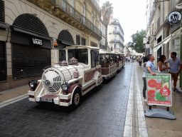 Tourist train at the Rue de la Loge street