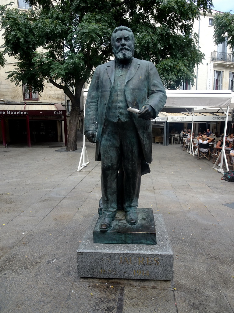 Statue of Jean Jaurès at the Place Jean-Jaurès square