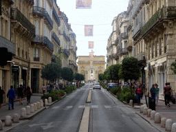 The Rue Foch street with the Porte du Peyrou arch