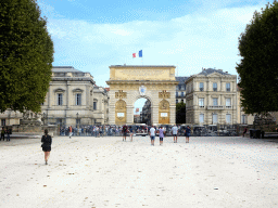 The back side of the Porte du Peyrou arch, viewed from the Promenade du Peyrou