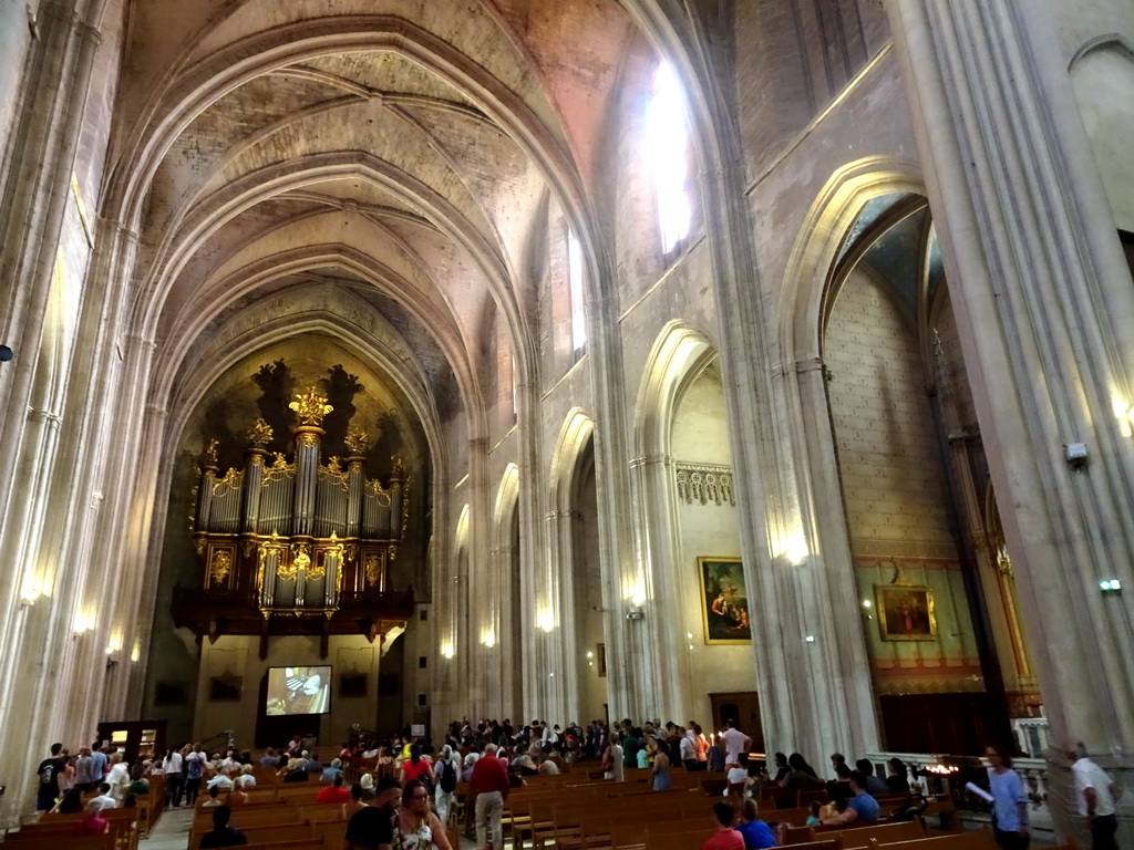 Nave and Great Organ at the Montpellier Cathedral