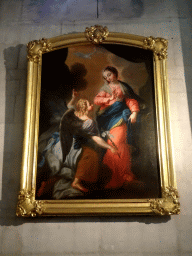 Painting `Annunciation` by Jean Raoux at the left side of the ambulatory of the Montpellier Cathedral