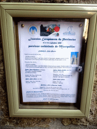 Information on the European Heritage Days at the Montpellier Cathedral
