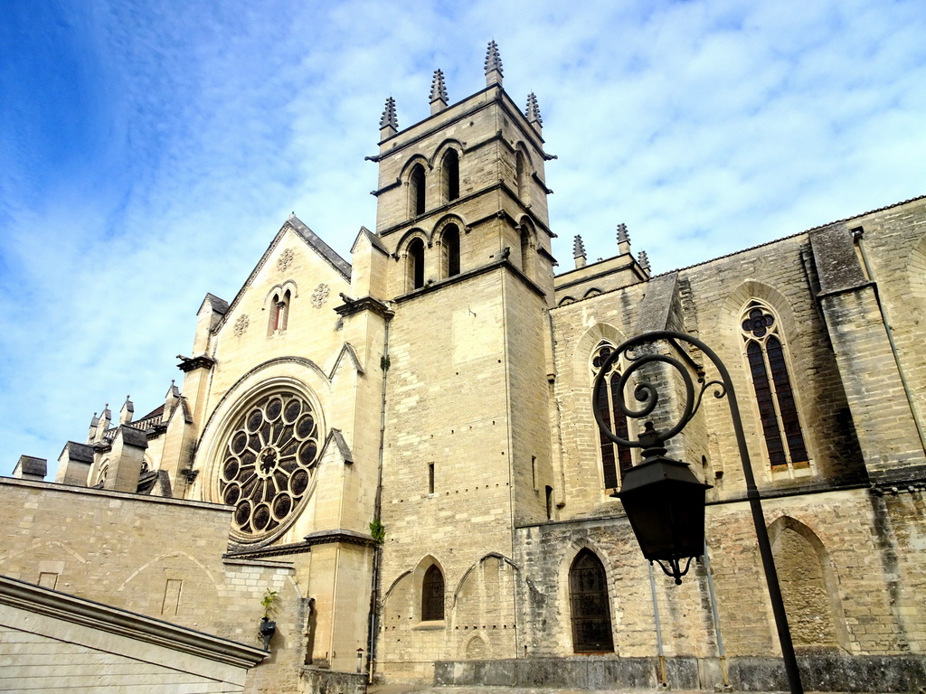 The back side of the Montpellier Cathedral, viewed from the Inner Square of the Faculty of Medicine of the University of Montpellier