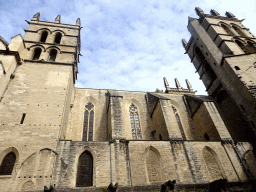 The back side of the Montpellier Cathedral, viewed from the Inner Square of the Faculty of Medicine of the University of Montpellier