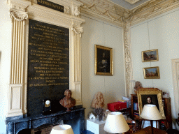 Busts, paintings and books at the upper floor of the Faculty of Medicine of the University of Montpellier
