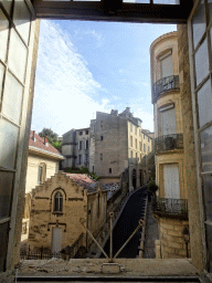 Houses at the Rue Bechamp street, viewed from the upper floor of the Faculty of Medicine of the University of Montpellier