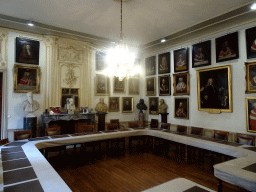 Busts and paintings at the upper floor of the Faculty of Medicine of the University of Montpellier