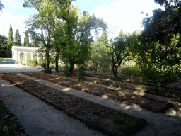 The south side of the Jardin des Plantes gardens with the front of the Orangerie building