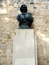 Bust of Jean-Baptiste Favre at the north side of the Église Saint Roch church