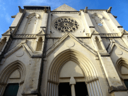 Facade of the Église Saint Roch church, viewed from the Place Saint-Roch square