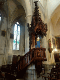 Pulpit of the Église Saint Roch church