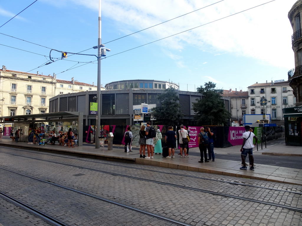 Front of the Halles Laissac market at the Place Alexandre Laissac square