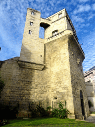 The Tour de la Babote tower, viewed from the Place Alexandre Laissac square