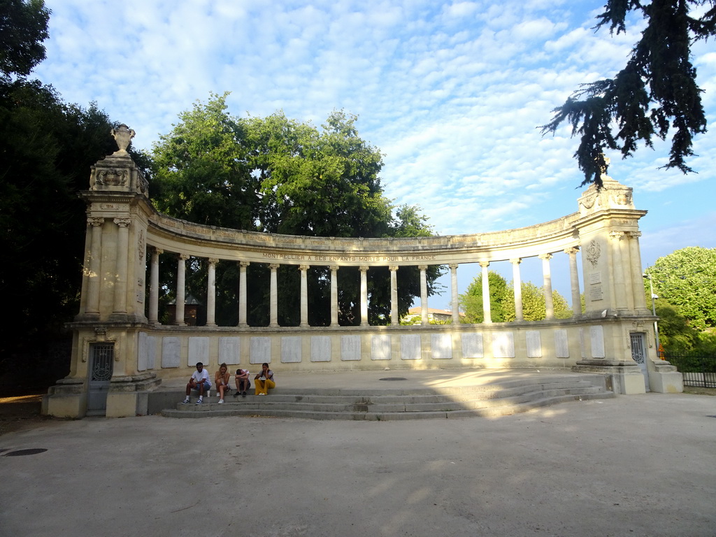 Archway on the east side of the Pavillon Populaire museum at the Esplanade Charles-de-Gaulle park