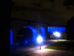 North side of the Saint-Clément Aqueduct, viewed from the Promenade du Peyrou, by night