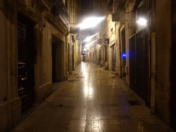 The Rue de l`Ancien Courrier street, by night