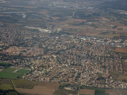 The city of Mauguio, viewed from the airplane to Amsterdam