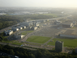 The east side of Schiphol Airport, viewed from the airplane to Amsterdam