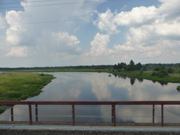 The Tsnu river near the city of Vishnyi Volochek, viewed from the high speed train from Saint Petersburg