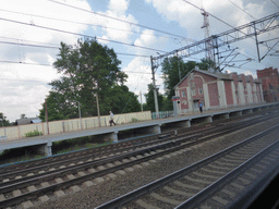 Vishnyi Volochek Railway Station, viewed from the high speed train from Saint Petersburg