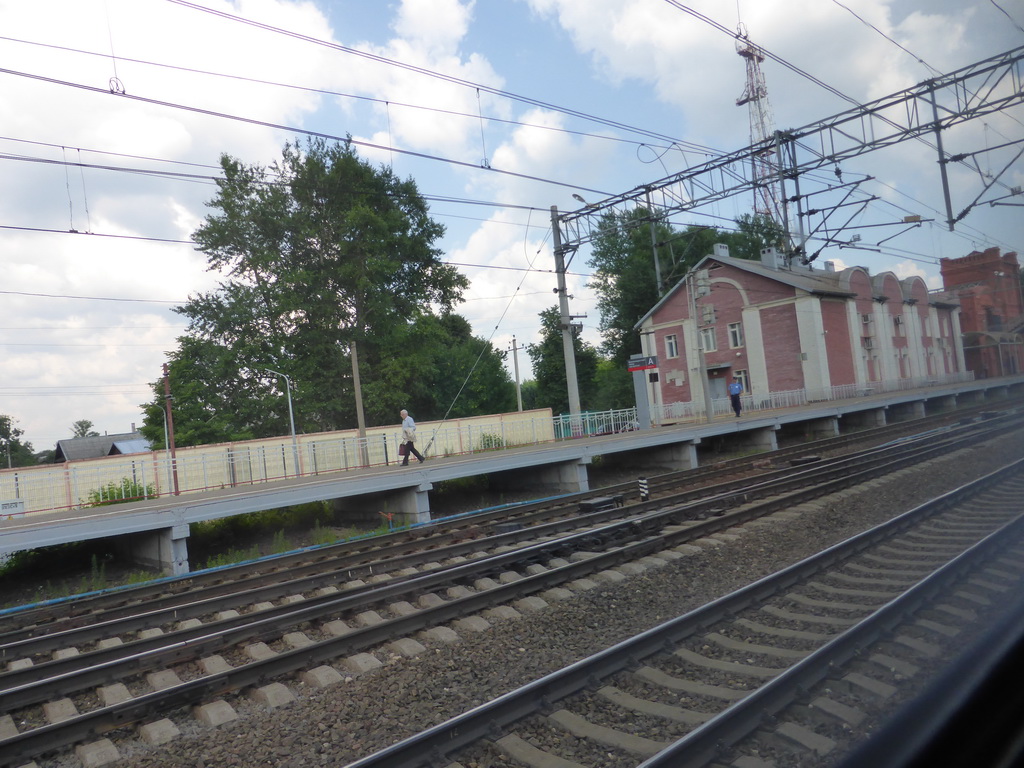 Vishnyi Volochek Railway Station, viewed from the high speed train from Saint Petersburg