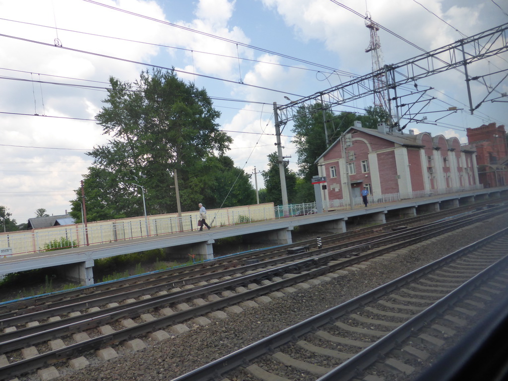 Vishnyi Volochek Railway Station, viewed from the high speed train from Saint Petersburg