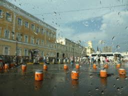 Komsomolskaya square, viewed from the taxi from the railway station to the hotel