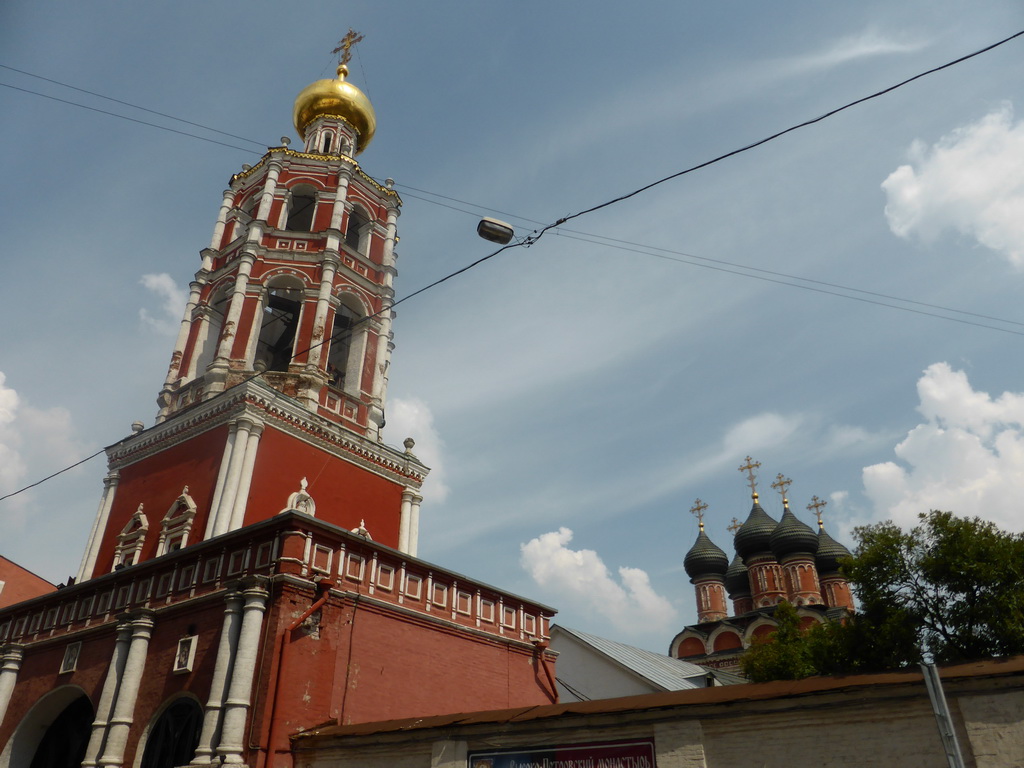 The Bell Tower and other towers of the Vysokopetrovsky Monastery at the Petrovka street