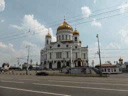 Front of the Cathedral of Christ the Saviour at the Volkhonka street