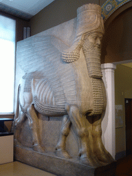 Winged lion from the castle of Ashurnasirpal II at Room 2: The Art of the Ancient Near East at the Ground Floor of the Pushkin Museum of Fine Arts