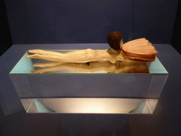 Egyptian cosmetic spoon in the form of a floating girl, at Room 1: The Art of Ancient Egypt at the Ground Floor of the Pushkin Museum of Fine Arts