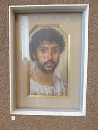 The Faiyoum Portrait `Portrait of a Man`, at Room 6: Hellenistic and Roman Egypt and Coptic Art at the Ground Floor of the Pushkin Museum of Fine Arts