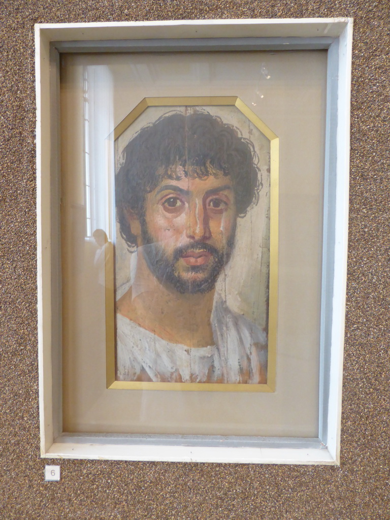 The Faiyoum Portrait `Portrait of a Man`, at Room 6: Hellenistic and Roman Egypt and Coptic Art at the Ground Floor of the Pushkin Museum of Fine Arts