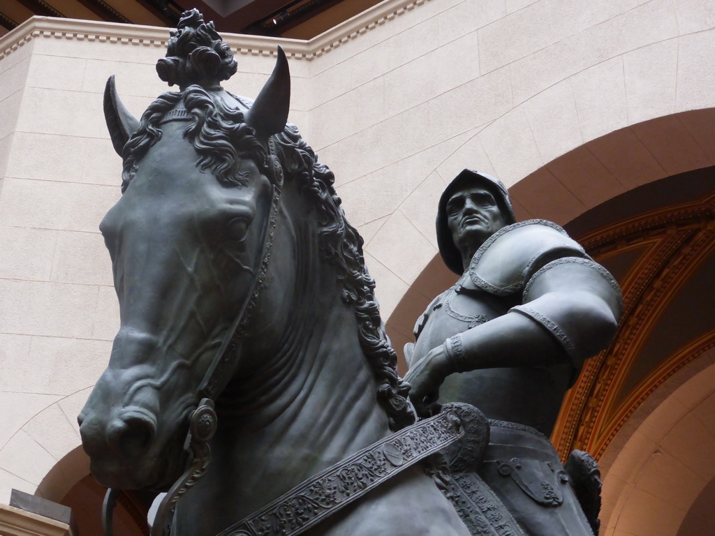 Statue of Bartolomeo Colleoni by Andrea Verrocchio at the Italian Courtyard at the Ground Floor of the Pushkin Museum of Fine Arts
