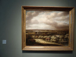 Painting `A View of Gelderland` by Philips Aertsz Koninck, at Room 10: Rembrandt and his School at the Ground Floor of the Pushkin Museum of Fine Arts, with explanation